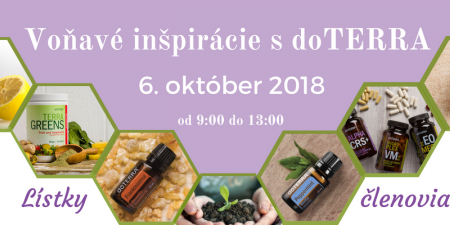 Voňavé inšpirácie s doTERRA - lístky členovia doTERRA