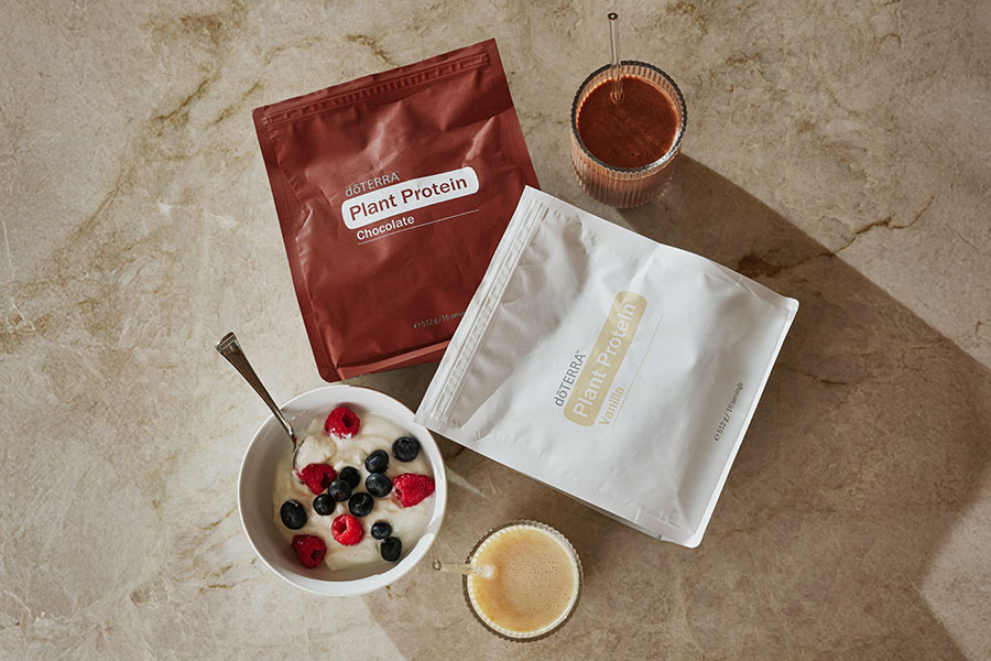 Zľava 15 %: Čokoládový rastlinný proteín dōTERRA™ a vanilkový rastlinný proteín dōTERRA™